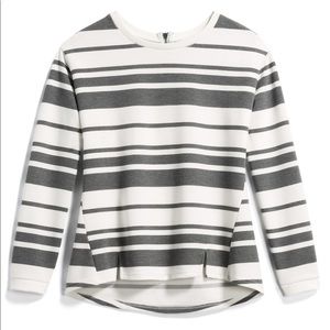 Olive & Oak Zip Back Striped Shirt